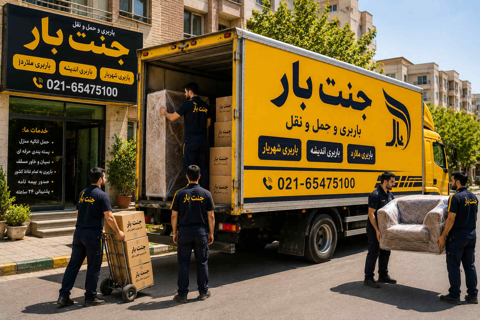 باربری جنت؛ خدمات حرفهای باربری در ملارد، اندیشه و شهریار با ارزانترین قیمت