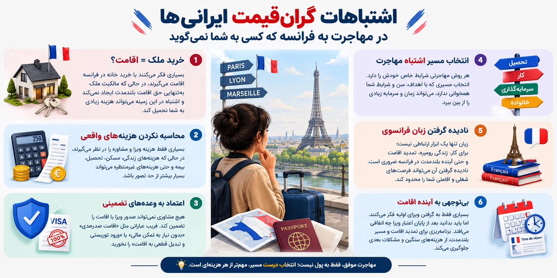 اشتباه گران قیمت ایرانی ها در مهاجرت به فرانسه